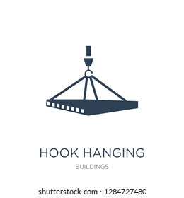 hook hanging material icon vector on white background, hook hanging material trendy filled icons from Buildings collection, hook hanging material vector illustration