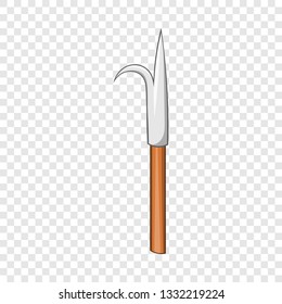 Hook icon in cartoon style isolated on background for any web design 