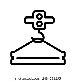 diseño de icono de gancho en estilo relleno y contorneado