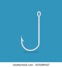 Hook icon fisherman equipment. Vector illustration