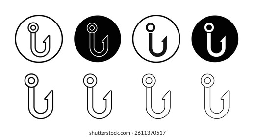 Hook icon Flat art illustration in outline