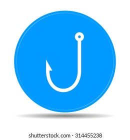 Hook icon. Flat design style eps 10