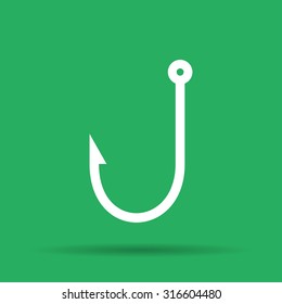 Hook icon. Flat design style eps 10