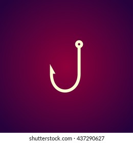 Hook icon. Flat design style eps 10