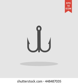 Hook icon. Flat design style eps 10