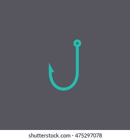 Hook icon. Flat design style eps 10