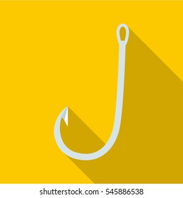Hook icon. Flat illustration of hook vector icon for web
