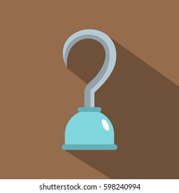 Hook icon. Flat illustration of hook vector icon for web