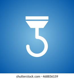 Hook Icon on blue color.