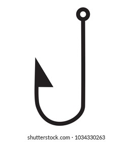 hook icon on white background. hook sign. flat style. fishing hook symbol.