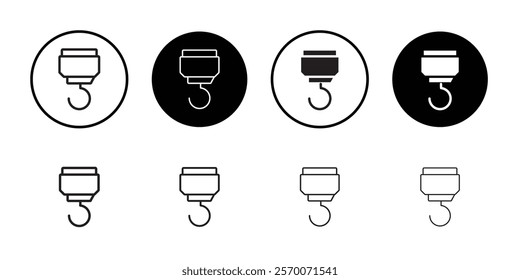 Hook icon Outline vector for web ui