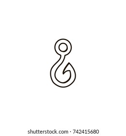 hook icon. sign design