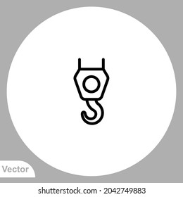 Hook icon sign vector,Symbol, logo illustration for web and mobile