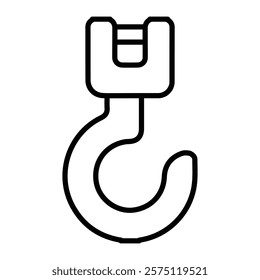 hook icon Simple outline illustration