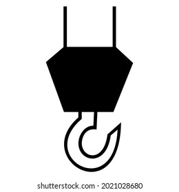 Hook icon symbol illustration on white background.