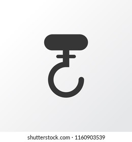 Hook icon symbol. Premium quality isolated crane element in trendy style.