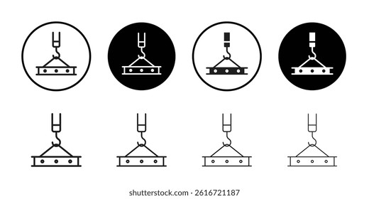 Hook icon Thin line illustration set