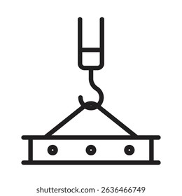 Hook icon Thin line illustration
