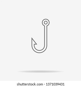 Hook icon. Vector concept illustration for design.