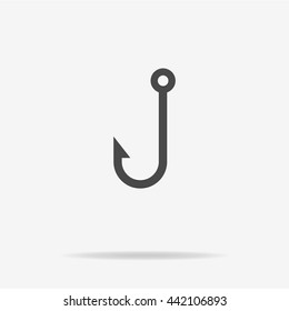 Hook icon. Vector concept illustration for design.