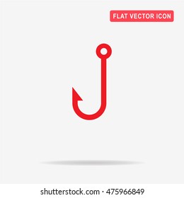 Hook icon. Vector concept illustration for design.