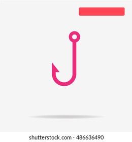 Hook icon. Vector concept illustration for design.