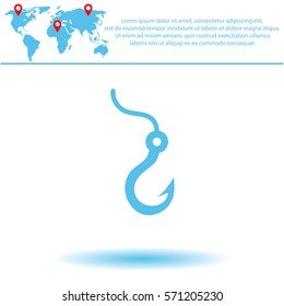 Hook   icon. Vector design.