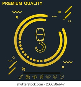Hook icon vector illustration - modern design