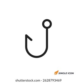 hook icon vector illustration. hook symbol isolated on white background