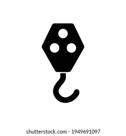 Hook icon vector.  Industrial сrane hook sign