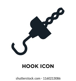 Hook icon vector isolated on white background, Hook transparent sign