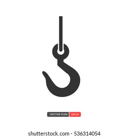 Hook icon vector on white background. Vector illustration eps 10