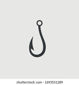 símbolo de signo vectorial de icono de gancho para el diseño