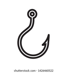 Hook icon vector in trendy design template