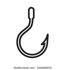 Hook icon vector in trendy design template