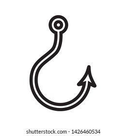 Hook icon vector in trendy design template