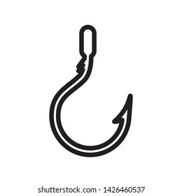 Hook icon vector in trendy design template