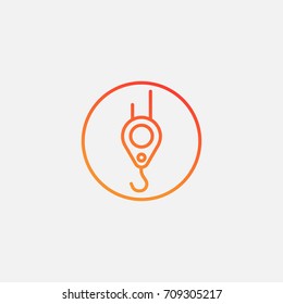 Hook icon.gradient illustration isolated vector sign symbol