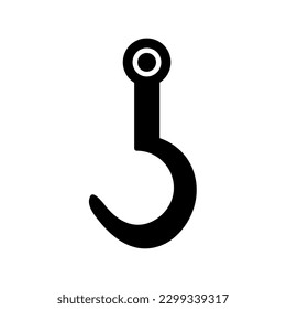 Icono de gancho,ilustración vectorial. Icono de gancho aislado en el fondo blanco 1.eps