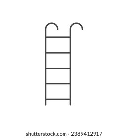 Hook ladder line outline icon
