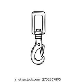 A hook with a latch and eye