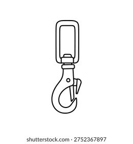A hook with a latch and eye