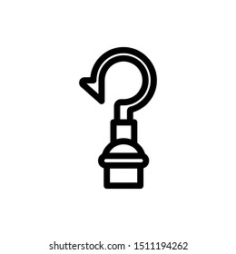 hook line icon sign.hook symbol, logo illustration. Different style icons set. Pixel perfect vector graphics - Vector