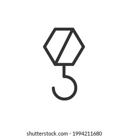 Hook line icon. Web symbol for web and apps. Sign design in outline style. Hook stroke object.
