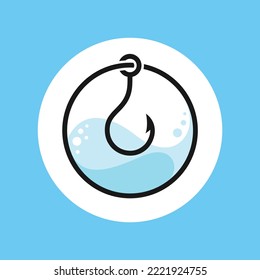 Hook logo with circle concept