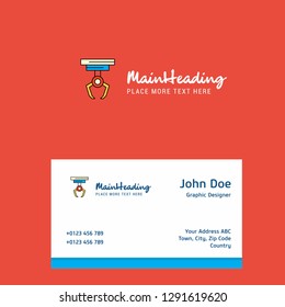 Hook logo Design with business card template. Elegant corporate identity. - Vector