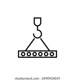 Hook logo sign vector outline