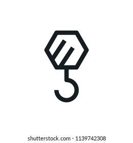 Hook Modern Simple Outline Vector Icon