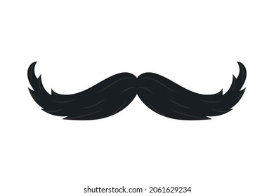 hook moustache icon on white background