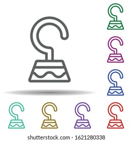 Hook in multi color style icon. Simple thin line, outline vector of seaside icons for ui and ux, website or mobile application